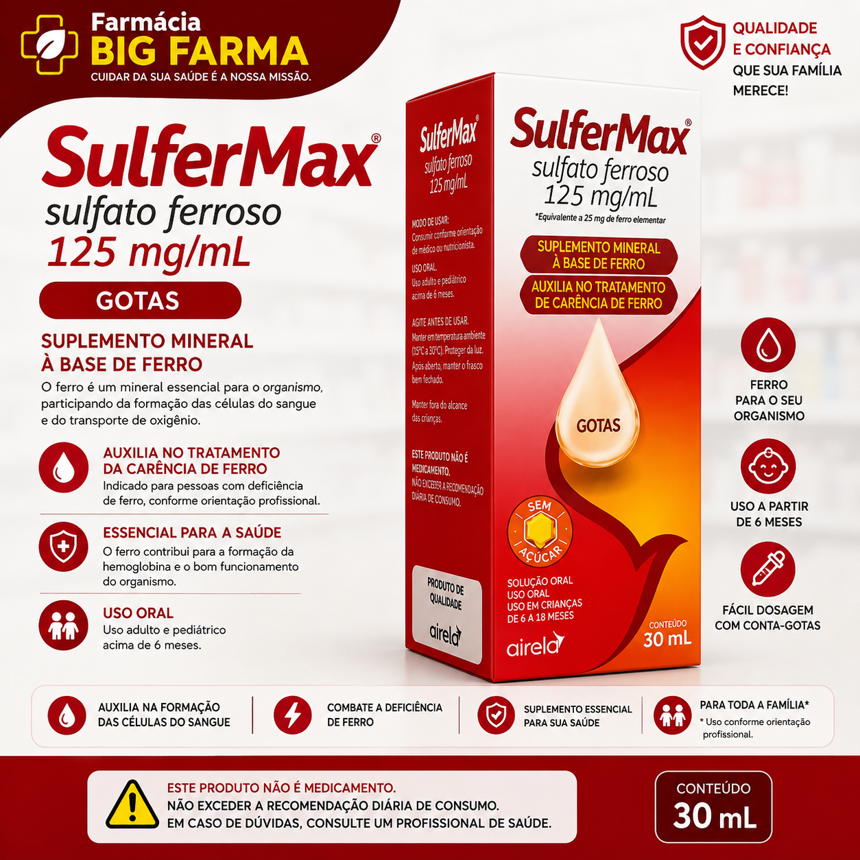 SulferMax Sulfato Ferroso 125 mg/mL – gotas