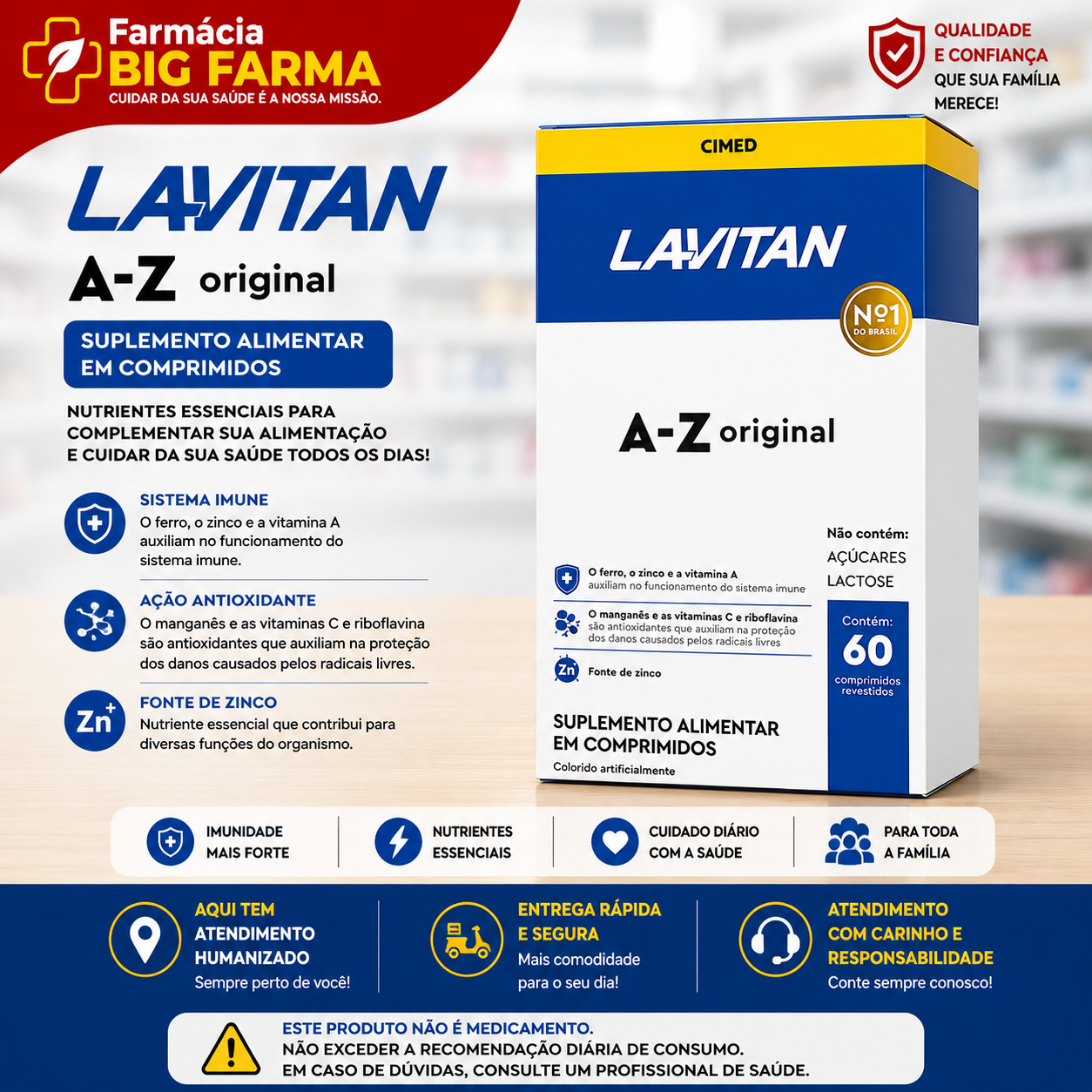 Lavitan A-Z Original – 60 cápsulas — Seção 31