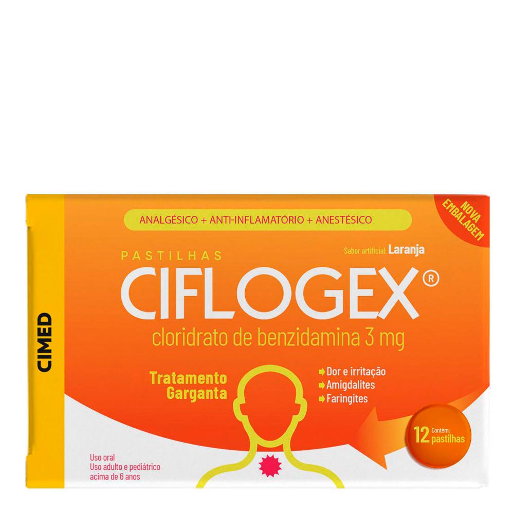 Ciflogex Laranja 3mg Pastilhas CPD 12