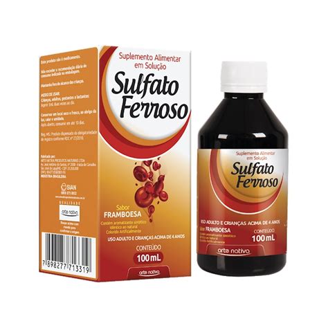 Sulfato Ferroso sabor framboesa – 100 mL