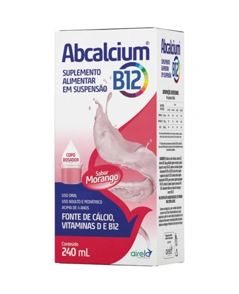 Abcalcium B12 – Suplemento Alimentar em Suspensão – 240 mL – Airela — Seção