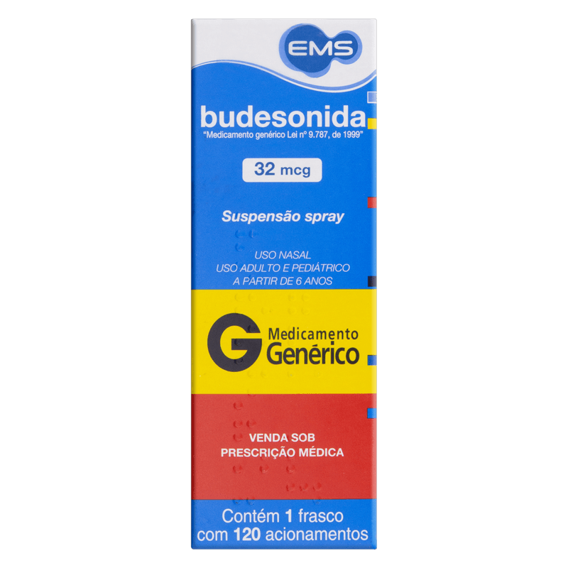 Budesonida 32 mcg – Spray Nasal – 120 acionamentos — Seção 30