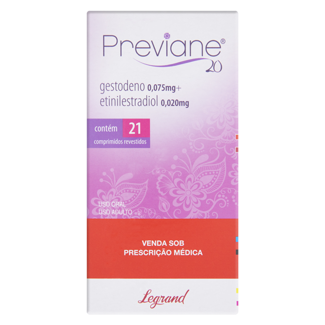 Previane 0,075 mg + 0,020 mg – 21 comprimidos — Seção 26