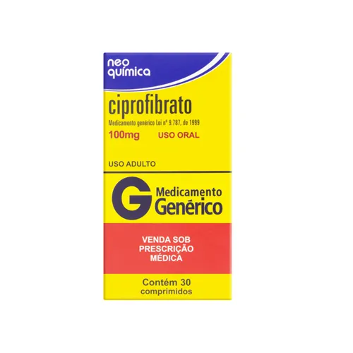Ciprofibrato 100 mg – 30 comprimidos — Seção 20