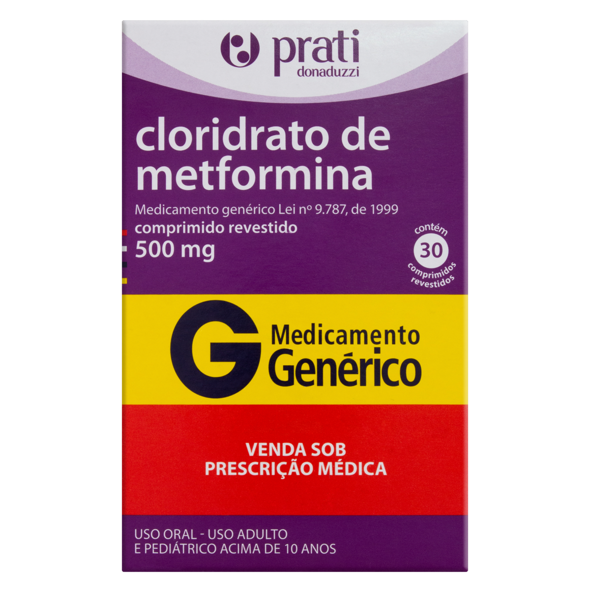 Cloridrato de Metformina 500 mg – Comprimidos — Seção 15