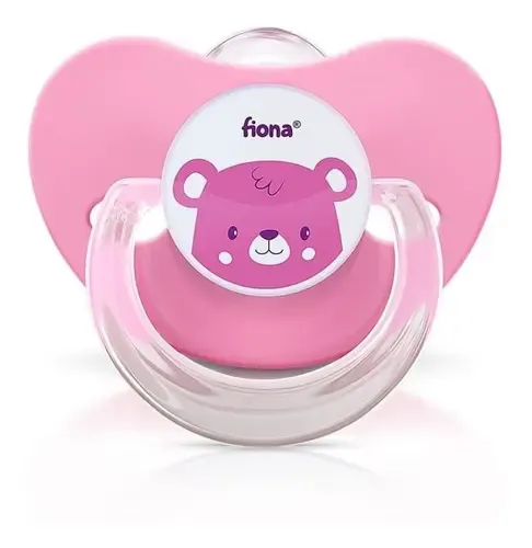 Chupeta Fiona Baby Silicone – Tamanho 1 – Rosa – Lillo valda