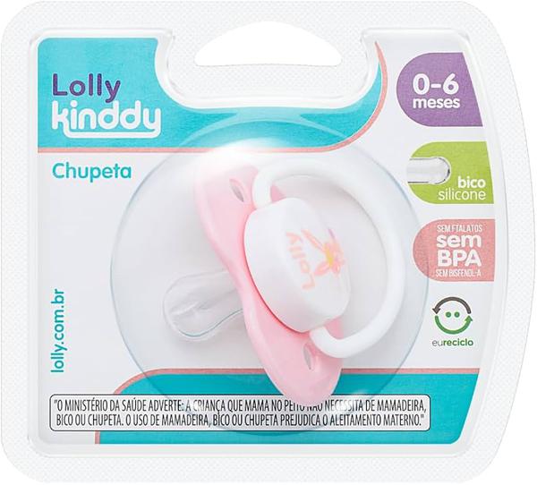 Chupeta Lolly Zoo Bona – Silicone – Bico Redondo – Rosa – Tamanho 2 / +6 meses — valda 