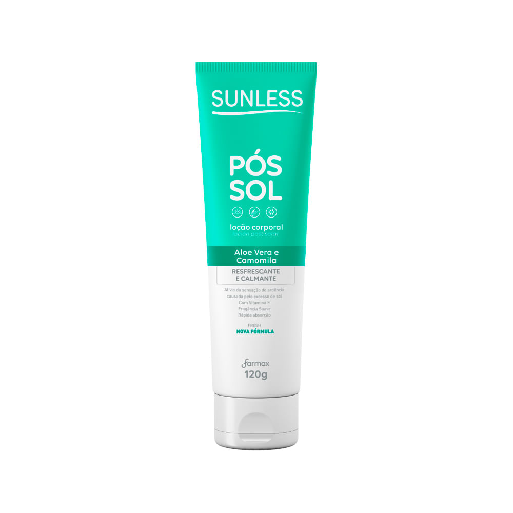 Loção Pós-Sol Sunless Aloe Vera e Camomila – 120 g — Seção 09