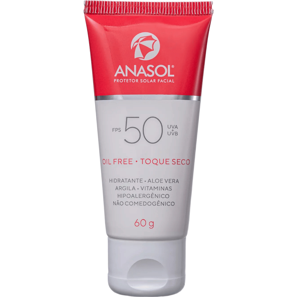 Protetor Solar Facial Anasol Toque Seco FPS 50 – 60 g — Seção 09