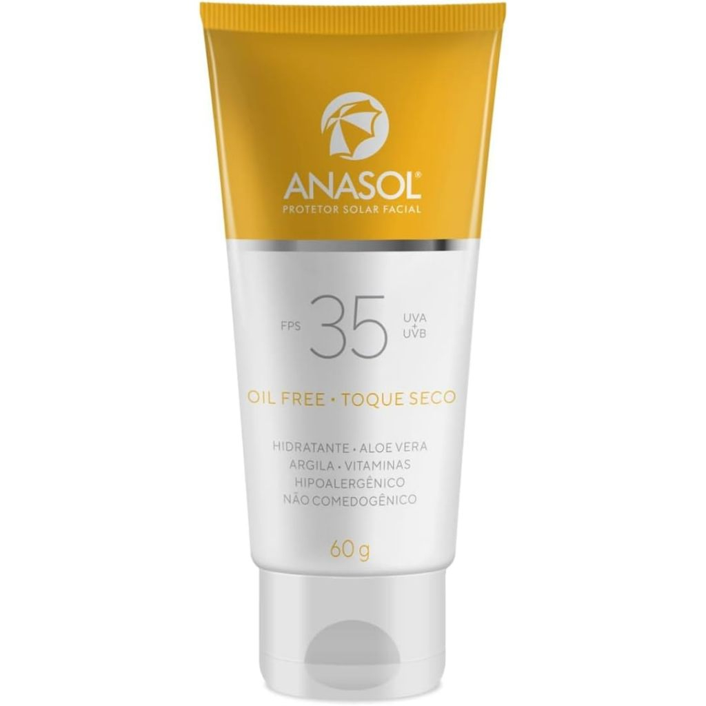 Protetor Solar Facial Anasol Toque Seco FPS 35 – 60 g — Seção 09
