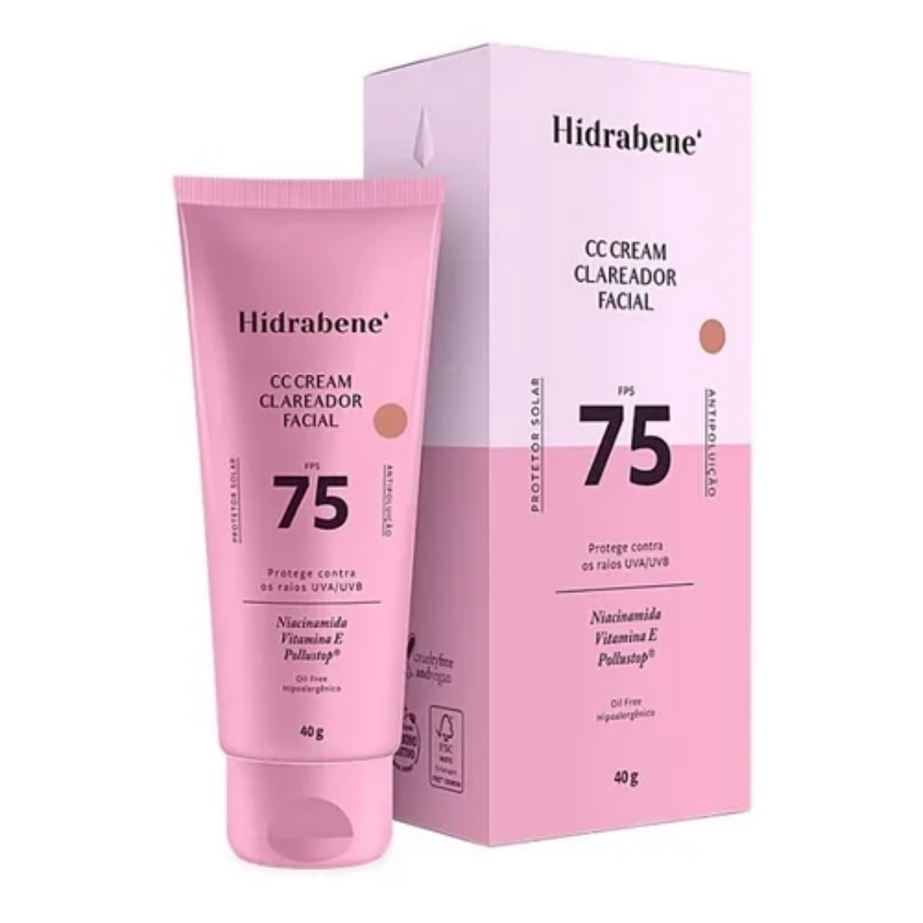 CC Cream Clareador Facial Hidrabene FPS 75 – 40 g — Seção 09