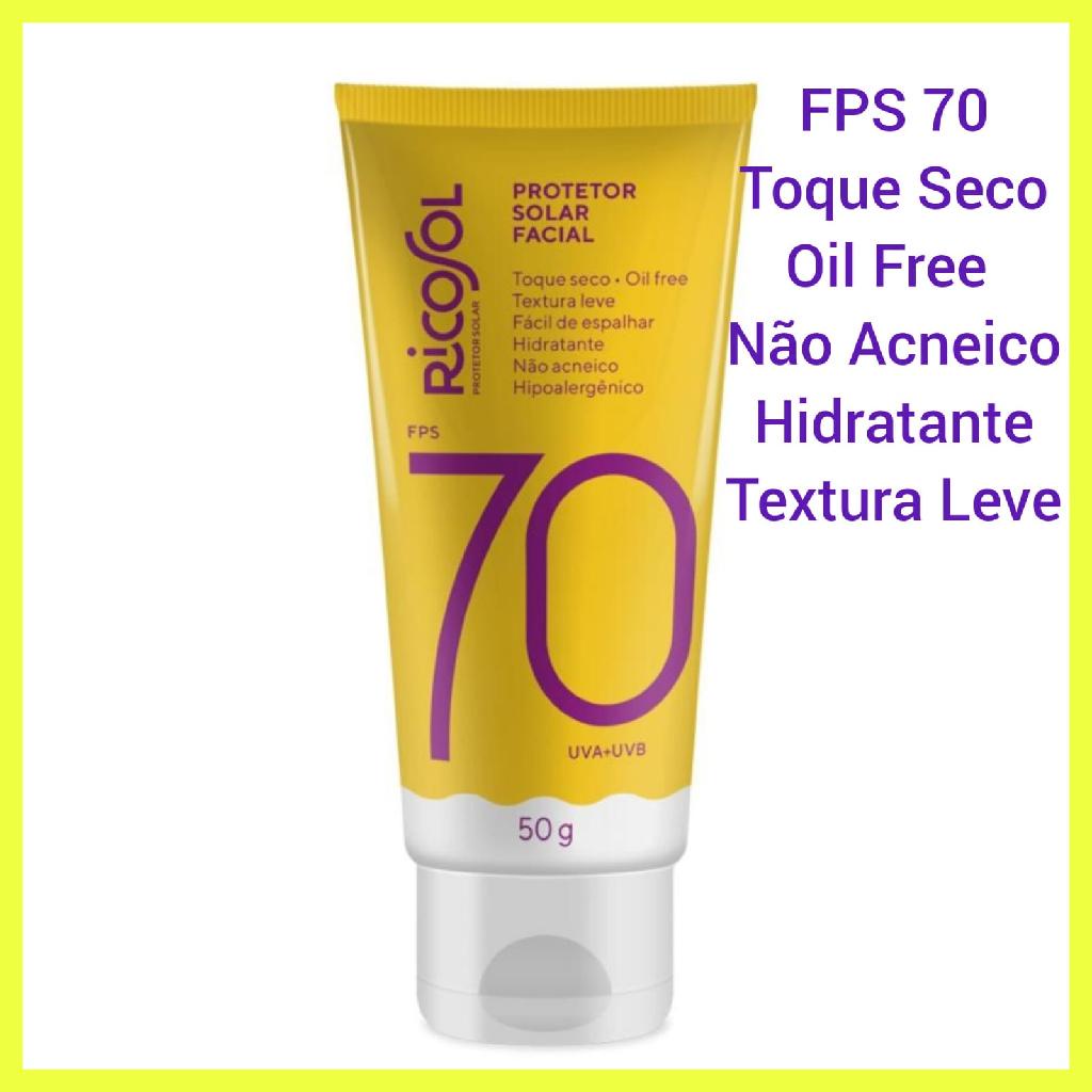 Protetor Solar Facial Ricosol Toque Seco FPS 70 – 50 g — Seção _10