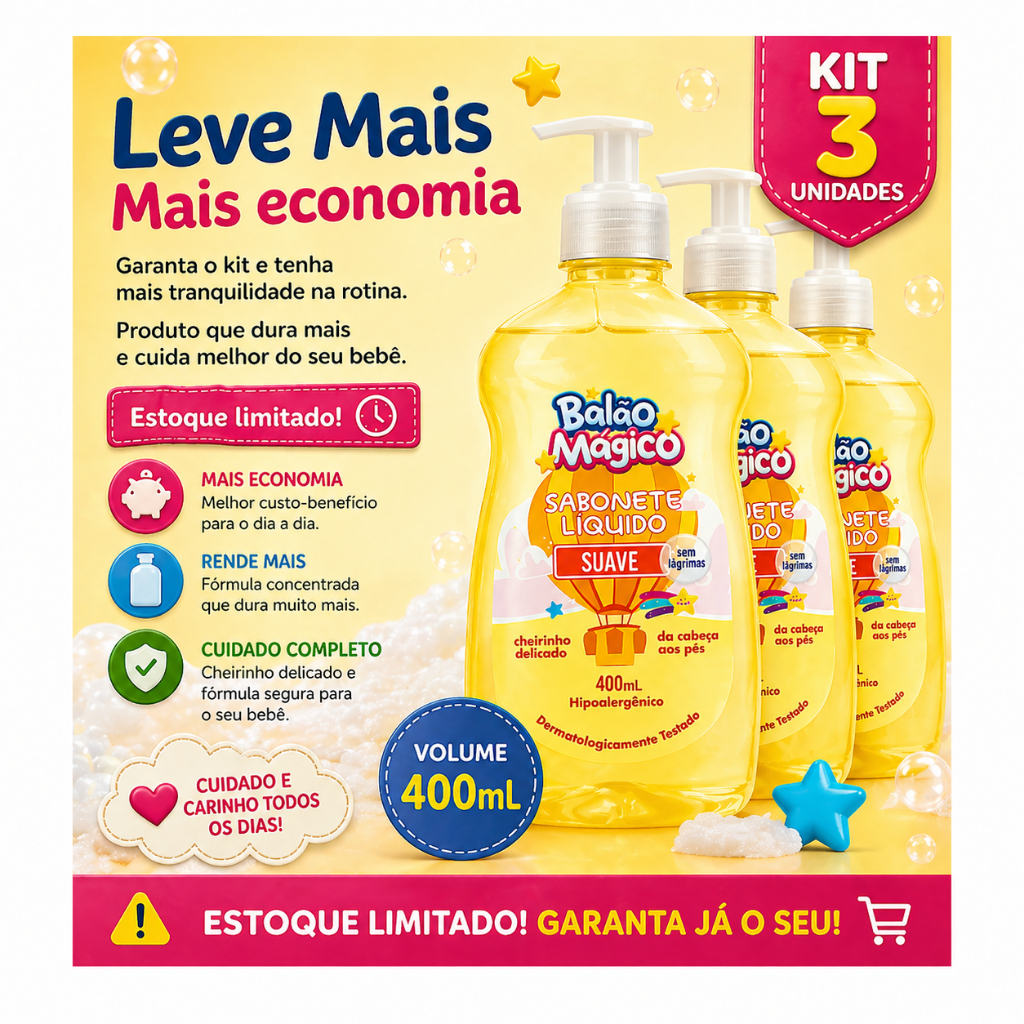 Sabonete Líquido Soninho Balão Mágico – 200 mL — Seção 11