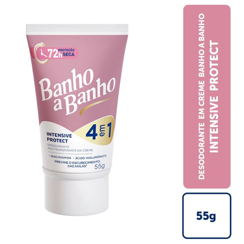Desodorante Antitranspirante em Creme Banho a Banho Intensive Protect Feminino – 55 g — Seção 11