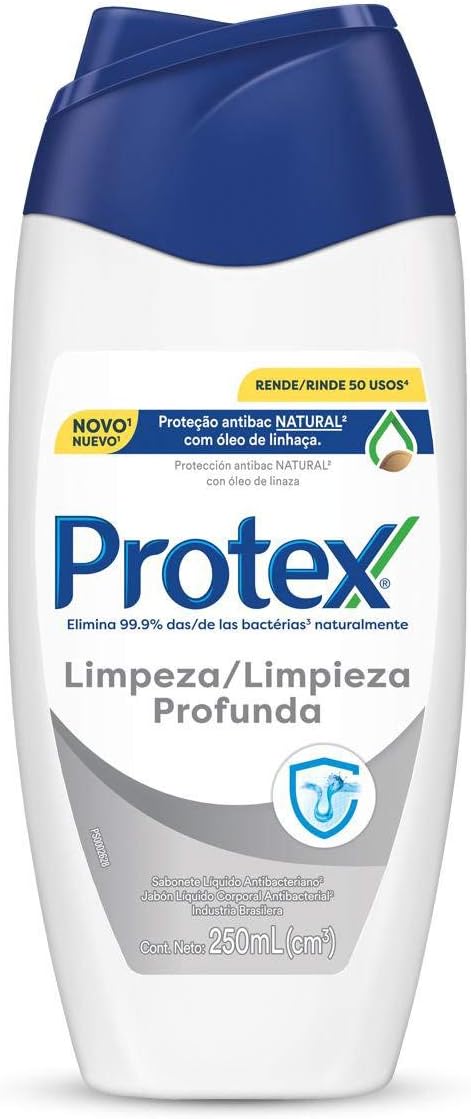 Sabonete Líquido Antibacteriano Protex Limpeza Profunda – 250 mL — Seção 12