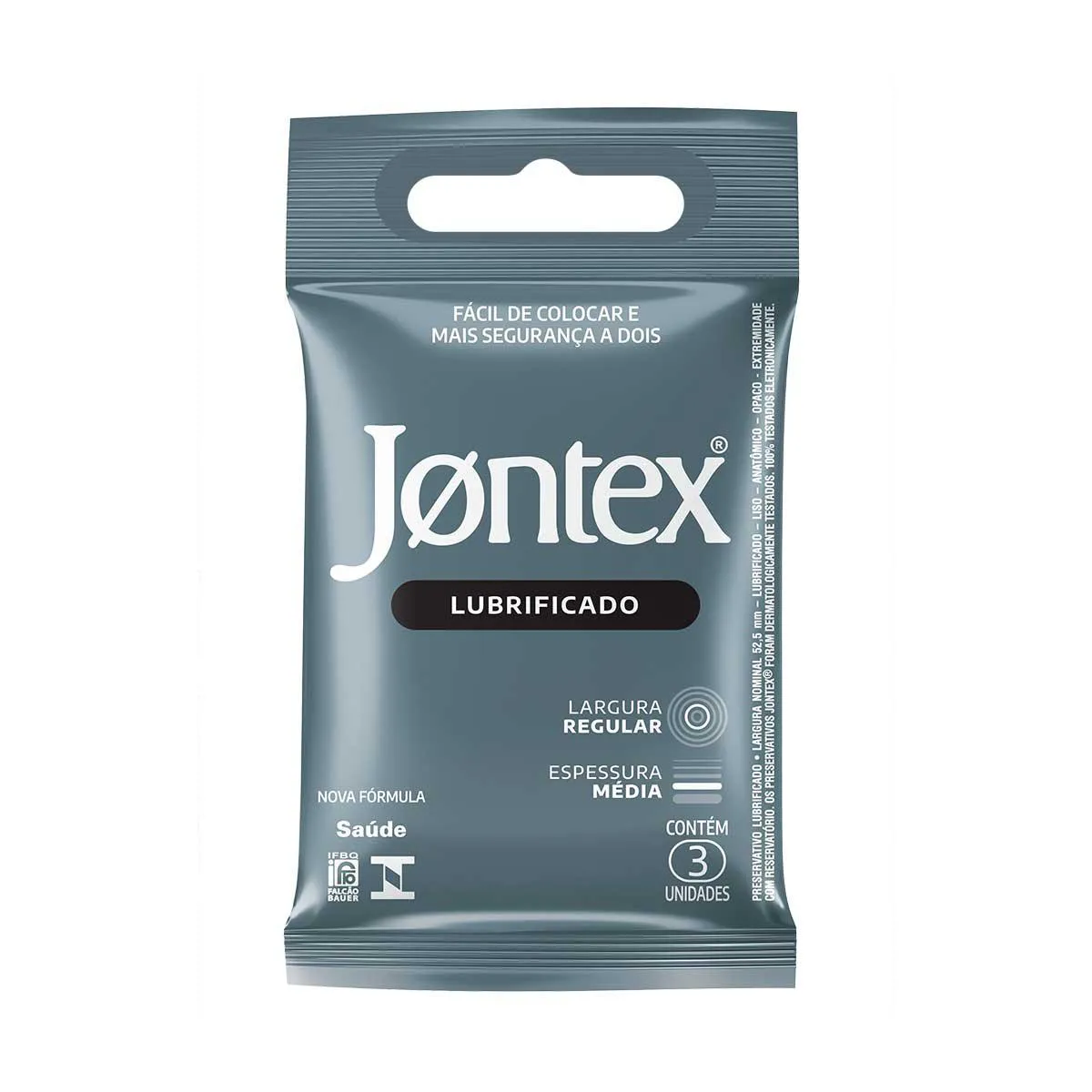 Preservativo Jontex Lubrificado – 3 unidades — Seção 82