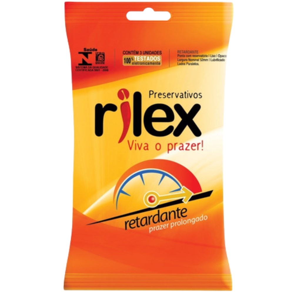 Preservativo Rilex Retardante / Prazer Prolongado – 3 unidades — Seção 82