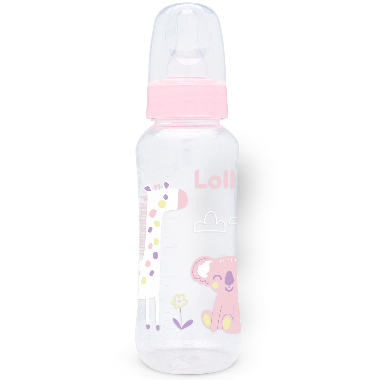 Mamadeira Lolly Tip Rosa – 240 mL – Bico de Silicone Redondo — Seção 82