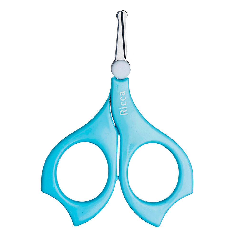 Tesoura de Unha Infantil Ricca Baby Colors Azul – Ref. 1656 – 1 unidade — Seção 62