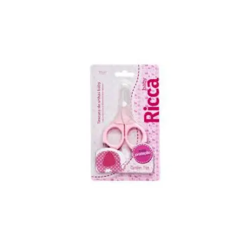 Tesoura de Unha Infantil Ricca Baby Colors Rosa – Ref. 916 – 1 unidade — Seção 62