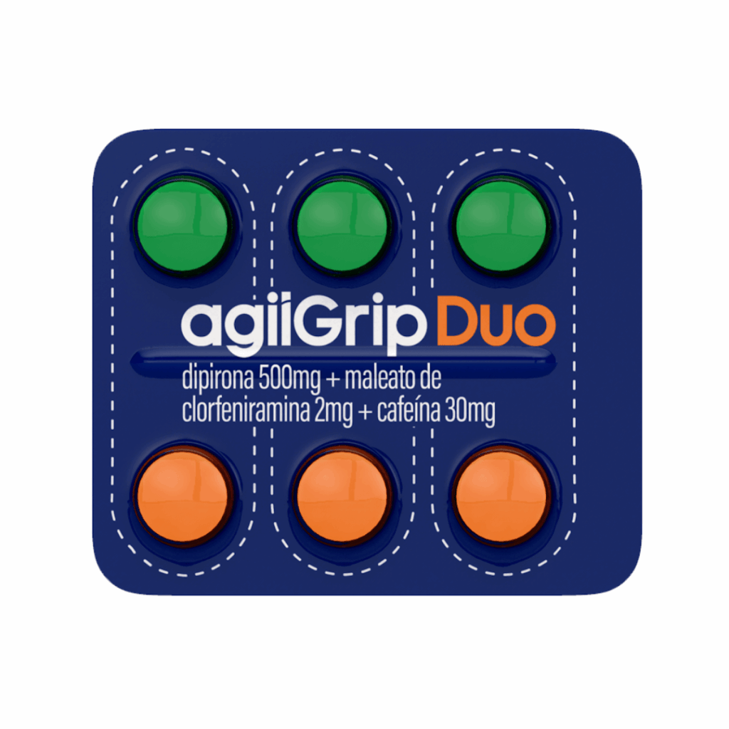 AgiiGrip Duo 500 mg + 2 mg + 30 mg – Comprimidos Revestidos — Seção 56