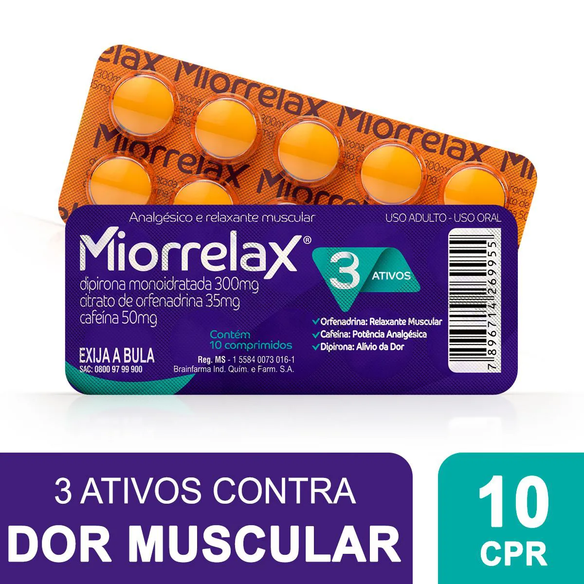 Miorrelax 300 mg + 35 mg + 50 mg – Comprimidos — Seção 47