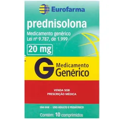 Prednisolona 20 mg – 10 comprimidos – Eurofarma Genérico — Seção 38